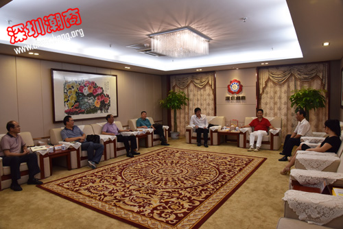 深圳市福田区私营企业协会、深圳市福田区个体劳动者协会会长肖晓东到我会参观访问